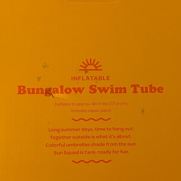 Swim Tube - Inflatable Pool Toy by Sun Squad (home/games/x) NEW - Picture 10 of 11